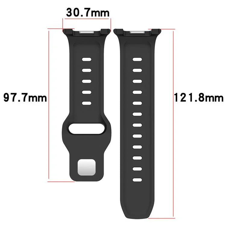 สายรัดนาฬิกาซิลิโคน xDfind แบบหัวเข็มขัดหมุดเงินลายจุดกลม สำหรับ Samsung Galaxy Watch Ultra/Ultra 2025, สำหรับ Samsung Galaxy Watch8 / 8 Classic