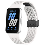 สายรัดนาฬิกาซิลิโคน xDfind แบบหัวเข็มขัดแม่เหล็กสีดำแบบมีรู สำหรับ Samsung Galaxy Fit3
