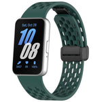 สายรัดนาฬิกาซิลิโคน xDfind แบบหัวเข็มขัดแม่เหล็กสีดำแบบมีรู สำหรับ Samsung Galaxy Fit3