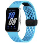 สายรัดนาฬิกาซิลิโคน xDfind แบบหัวเข็มขัดแม่เหล็กสีดำแบบมีรู สำหรับ Samsung Galaxy Fit3