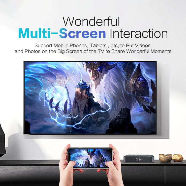 Tanix TX7 กล่องสมาร์ททีวี Android 14 8K UHD พร้อมรีโมทคอนโทรล, Allwinner H728 Octa-Core, 2GB+16GB, 4GB+32GB