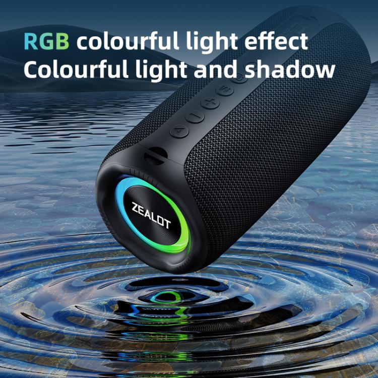 Zealot MP2 20W Portable Outdoor RGB Bluetooth Speaker, without Microphone(Blue), without Microphone(Camouflage), without Microphone(Black)