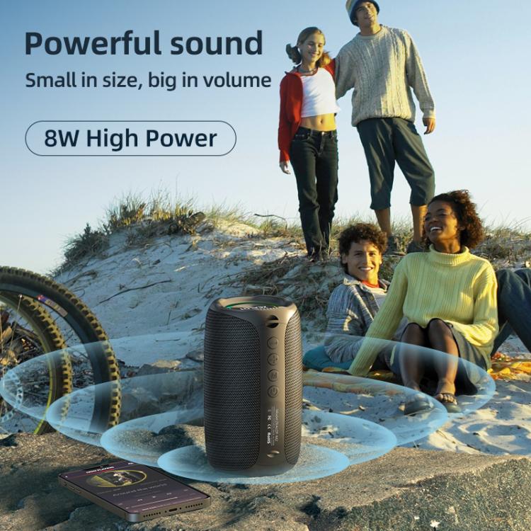 Zealot M2 8W Portable Outdoor RGB Bluetooth Speaker, with 2pcs Microphones, with 1pc Microphone