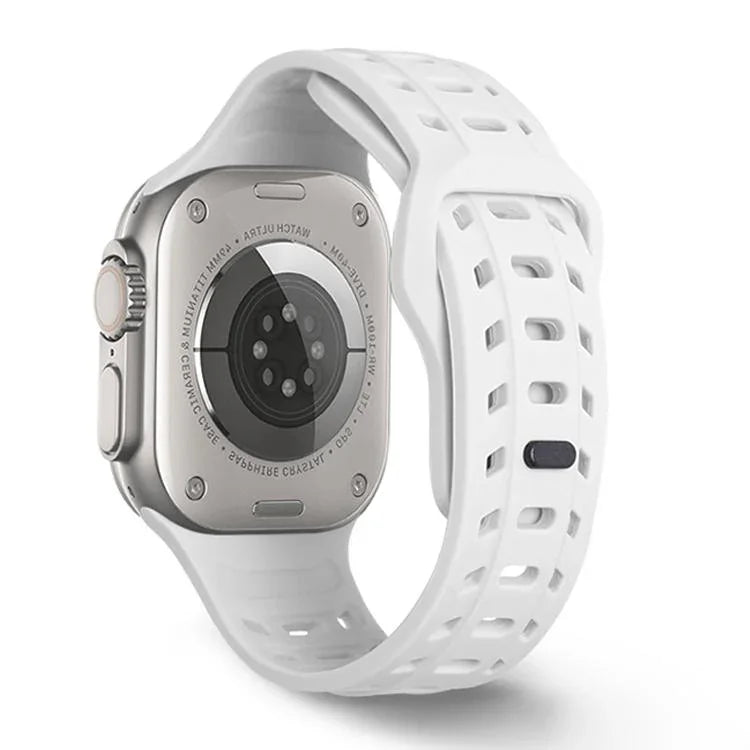 สายรัดนาฬิกาซิลิโคนลายรู Shark Texture สำหรับ Apple Watch 46 มม. / 49 มม. / 45 มม. / 44 มม.