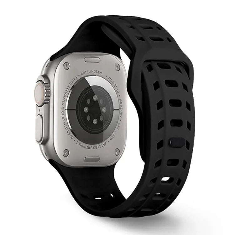 สายรัดนาฬิกาซิลิโคนลายรู Shark Texture สำหรับ Apple Watch 46 มม. / 49 มม. / 45 มม. / 44 มม.