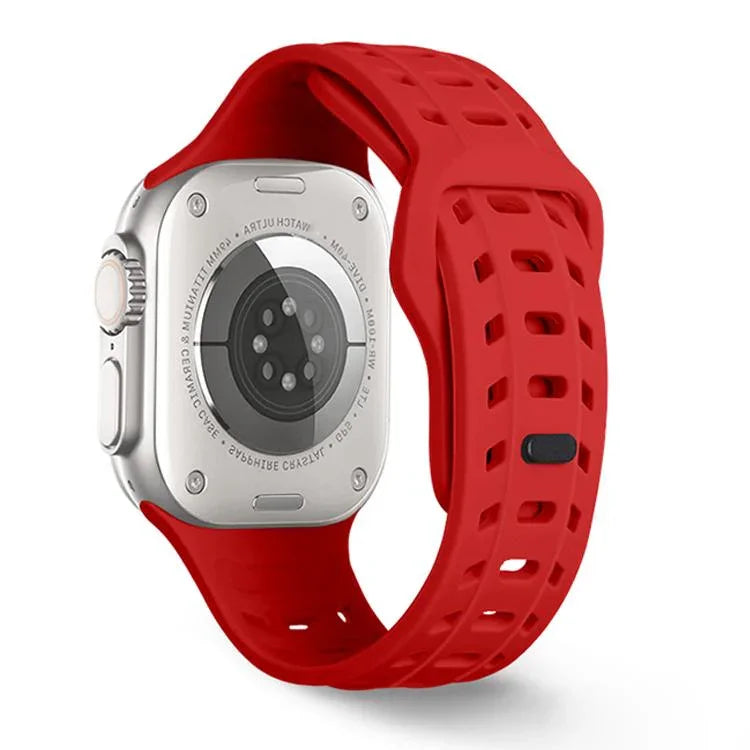 สายรัดนาฬิกาซิลิโคนลายรู Shark Texture สำหรับ Apple Watch 46 มม. / 49 มม. / 45 มม. / 44 มม.