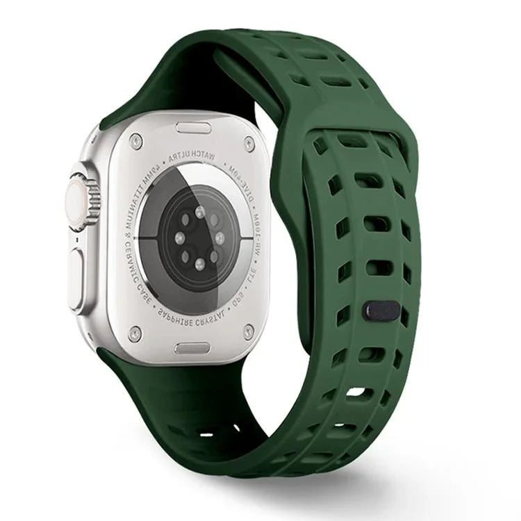 สายรัดนาฬิกาซิลิโคนลายรู Shark Texture สำหรับ Apple Watch 46 มม. / 49 มม. / 45 มม. / 44 มม.