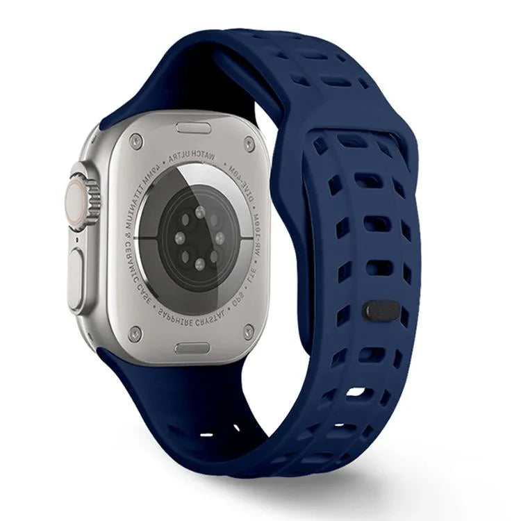 สายรัดนาฬิกาซิลิโคนลายรู Shark Texture สำหรับ Apple Watch 46 มม. / 49 มม. / 45 มม. / 44 มม.