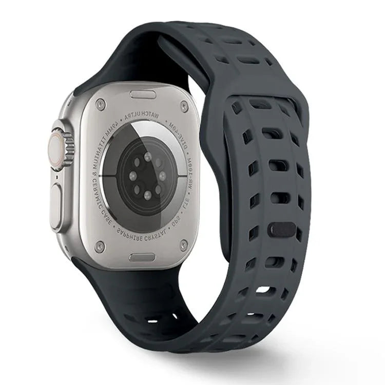 สายรัดนาฬิกาซิลิโคนลายรู Shark Texture สำหรับ Apple Watch 46 มม. / 49 มม. / 45 มม. / 44 มม.