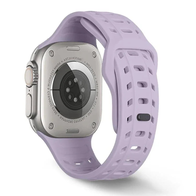 สายรัดนาฬิกาซิลิโคนลายรู Shark Texture สำหรับ Apple Watch 46 มม. / 49 มม. / 45 มม. / 44 มม.