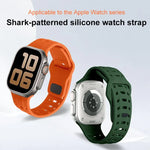 สายรัดนาฬิกาซิลิโคนลายรู Shark Texture สำหรับ Apple Watch 46 มม. / 49 มม. / 45 มม. / 44 มม.