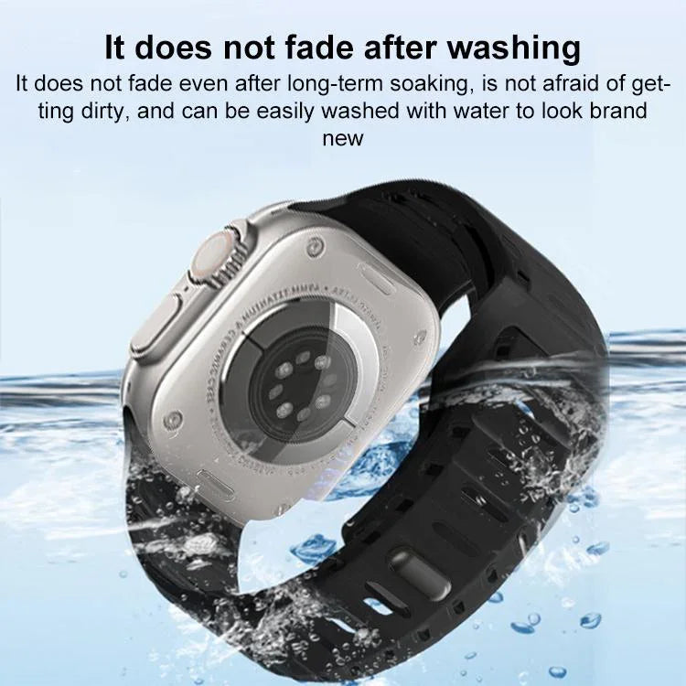 สายรัดนาฬิกาซิลิโคนลายรู Shark Texture สำหรับ Apple Watch 46 มม. / 49 มม. / 45 มม. / 44 มม.