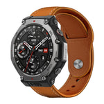 xDfind Rivet Buckle Genuine Leather Watch Band, 20mm, 22mm