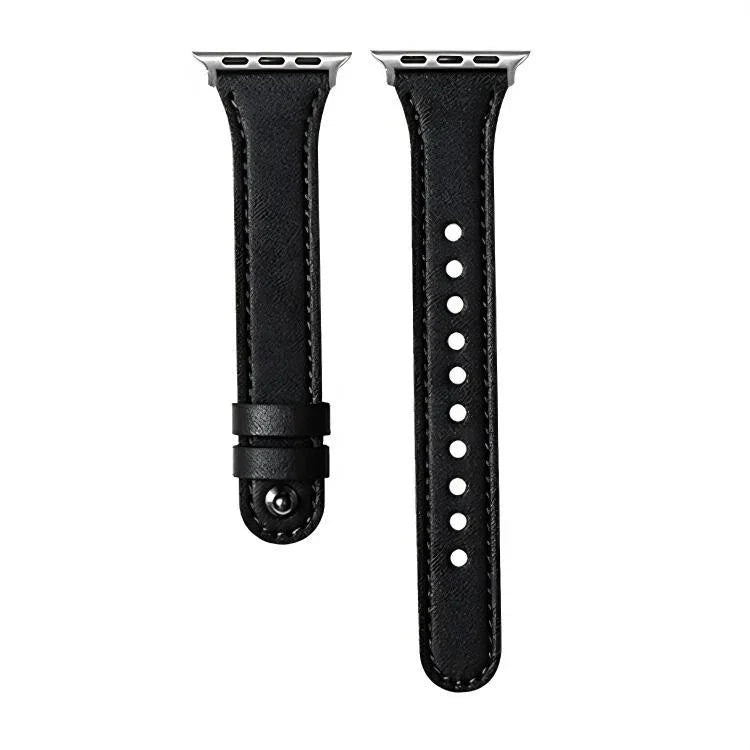 สายรัดนาฬิกาหนังแท้แบบหมุดเดี่ยววงแหวนคู่ xDfind สำหรับ Apple Watch 42 / 44 / 45 / 46 / 49 มม. สำหรับ Apple Watch 38 / 40 / 41 / S10 42 มม.
