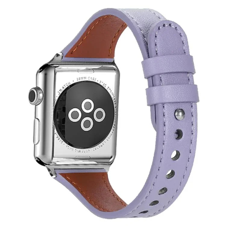 สายรัดนาฬิกาหนังแท้แบบหมุดเดี่ยววงแหวนคู่ xDfind สำหรับ Apple Watch 42 / 44 / 45 / 46 / 49 มม. สำหรับ Apple Watch 38 / 40 / 41 / S10 42 มม.