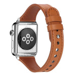 สายรัดนาฬิกาหนังแท้แบบหมุดเดี่ยววงแหวนคู่ xDfind สำหรับ Apple Watch 42 / 44 / 45 / 46 / 49 มม. สำหรับ Apple Watch 38 / 40 / 41 / S10 42 มม.