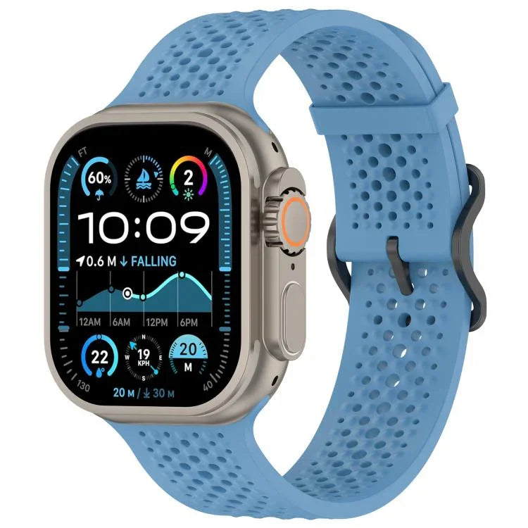 สายรัดนาฬิกาซิลิโคนระบายอากาศ xDfind สำหรับ Apple Watch 42 / 44 / 45 / 46 / 49 มม. สำหรับ Apple Watch 38 / 40 / 41 / S10 42 มม.