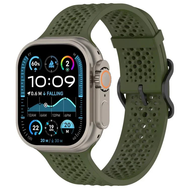 สายรัดนาฬิกาซิลิโคนระบายอากาศ xDfind สำหรับ Apple Watch 42 / 44 / 45 / 46 / 49 มม. สำหรับ Apple Watch 38 / 40 / 41 / S10 42 มม.