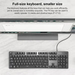 คีย์บอร์ดกลไกมีสาย Logitech K845 พร้อมไฟแบ็คไลท์ ความยาวสาย: 1.8 ม., สวิตช์ Longhua สีน้ำตาล, สวิตช์ Longhua สีแดง