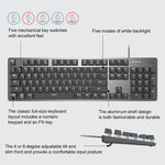 คีย์บอร์ดกลไกมีสาย Logitech K845 พร้อมไฟแบ็คไลท์ ความยาวสาย: 1.8 ม., สวิตช์ Longhua สีน้ำตาล, สวิตช์ Longhua สีแดง