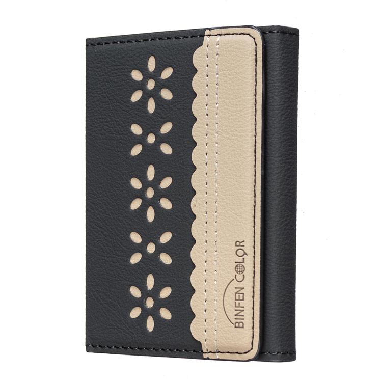 BFK25 BINFEN กระเป๋าหนังใส่บัตรแม่เหล็ก Magsafe ลายดอกไม้สีสัน