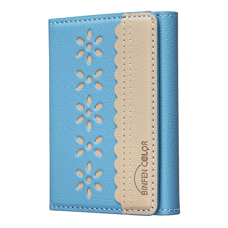 BFK25 BINFEN กระเป๋าหนังใส่บัตรแม่เหล็ก Magsafe ลายดอกไม้สีสัน