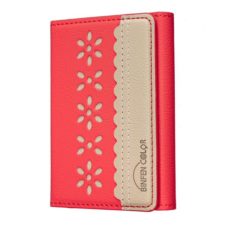 BFK25 BINFEN กระเป๋าหนังใส่บัตรแม่เหล็ก Magsafe ลายดอกไม้สีสัน