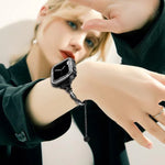 สายรัดนาฬิกาโลหะแบบกำไลบิดประดับเพชร xDfind สำหรับ Apple Watch 42 / 44 / 45 / 46 / 49 มม. สำหรับ Apple Watch 38 / 40 / 41 / S10 42 มม.