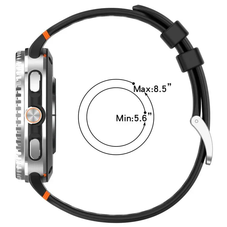 สายรัดนาฬิกาซิลิโคน xDfind ขอบหัวเข็มขัดเงินอัลลอย รูระบายอากาศ สำหรับ Samsung Galaxy Watch8 / Watch8 Classic