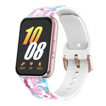 สายรัดนาฬิกาซิลิโคน xDfind หัวเข็มขัดทองพิมพ์ลาย สำหรับ Samsung Galaxy Fit3