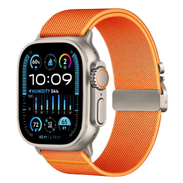 สายรัดนาฬิกาไนลอนยืดหยุ่นแบบหัวเข็มขัดร่มชูชีพ xDfind สำหรับ Apple Watch 42 / 44 / 45 / 46 / 49 มม. สำหรับ Apple Watch 38 / 40 / 41 / S10 42 มม.