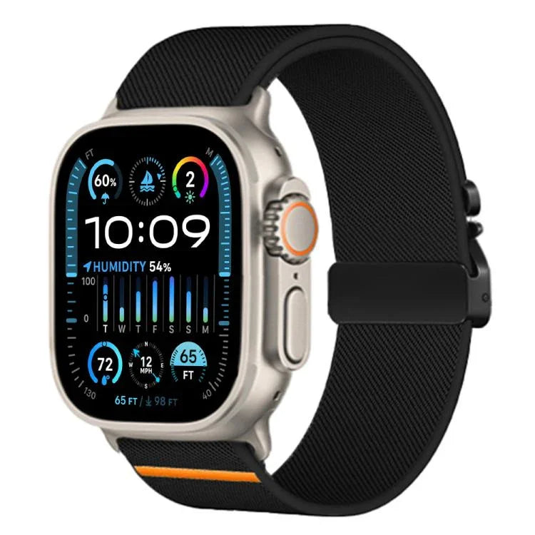สายรัดนาฬิกาไนลอนยืดหยุ่นแบบหัวเข็มขัดร่มชูชีพ xDfind สำหรับ Apple Watch 42 / 44 / 45 / 46 / 49 มม. สำหรับ Apple Watch 38 / 40 / 41 / S10 42 มม.