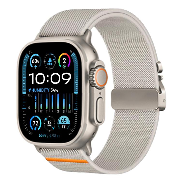 สายรัดนาฬิกาไนลอนยืดหยุ่นแบบหัวเข็มขัดร่มชูชีพ xDfind สำหรับ Apple Watch 42 / 44 / 45 / 46 / 49 มม. สำหรับ Apple Watch 38 / 40 / 41 / S10 42 มม.