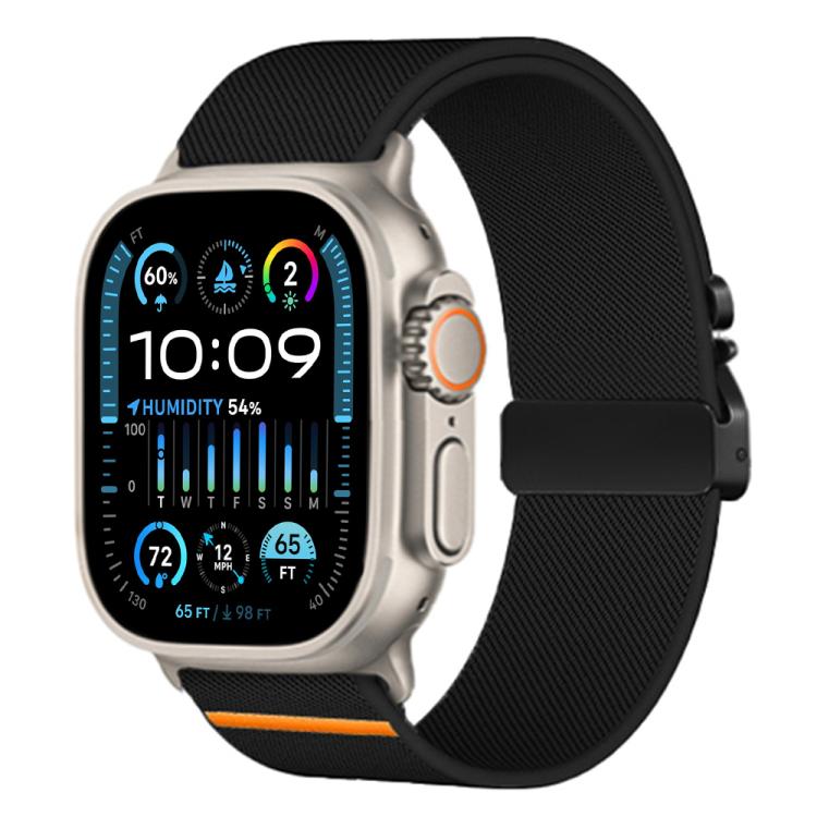สายรัดนาฬิกาไนลอนยืดหยุ่นแบบหัวเข็มขัดร่มชูชีพ xDfind สำหรับ Apple Watch 42 / 44 / 45 / 46 / 49 มม. สำหรับ Apple Watch 38 / 40 / 41 / S10 42 มม.