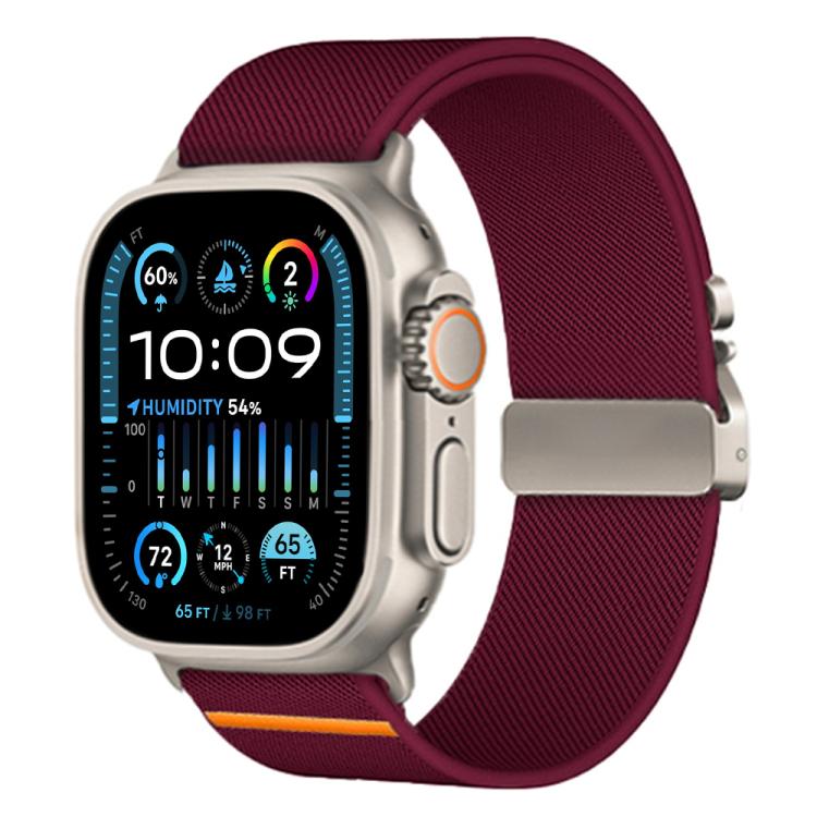 สายรัดนาฬิกาไนลอนยืดหยุ่นแบบหัวเข็มขัดร่มชูชีพ xDfind สำหรับ Apple Watch 42 / 44 / 45 / 46 / 49 มม. สำหรับ Apple Watch 38 / 40 / 41 / S10 42 มม.