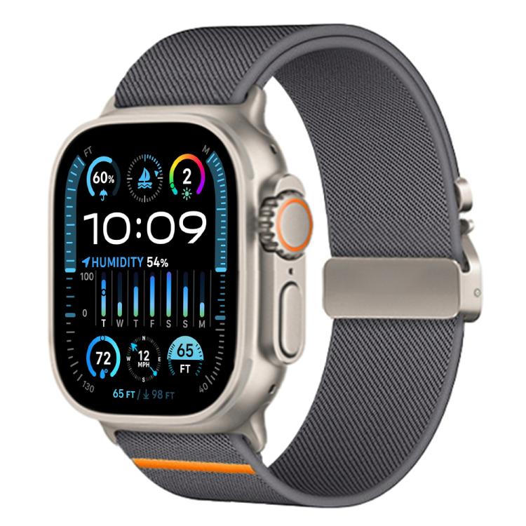 สายรัดนาฬิกาไนลอนยืดหยุ่นแบบหัวเข็มขัดร่มชูชีพ xDfind สำหรับ Apple Watch 42 / 44 / 45 / 46 / 49 มม. สำหรับ Apple Watch 38 / 40 / 41 / S10 42 มม.
