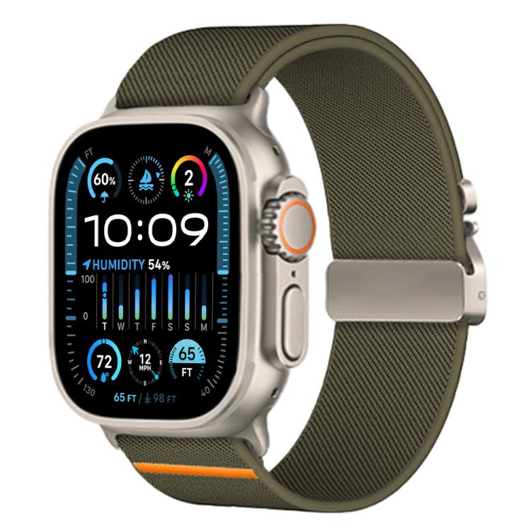 สายรัดนาฬิกาไนลอนยืดหยุ่นแบบหัวเข็มขัดร่มชูชีพ xDfind สำหรับ Apple Watch 42 / 44 / 45 / 46 / 49 มม. สำหรับ Apple Watch 38 / 40 / 41 / S10 42 มม.