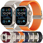 สายรัดนาฬิกาไนลอนยืดหยุ่นแบบหัวเข็มขัดร่มชูชีพ xDfind สำหรับ Apple Watch 42 / 44 / 45 / 46 / 49 มม. สำหรับ Apple Watch 38 / 40 / 41 / S10 42 มม.