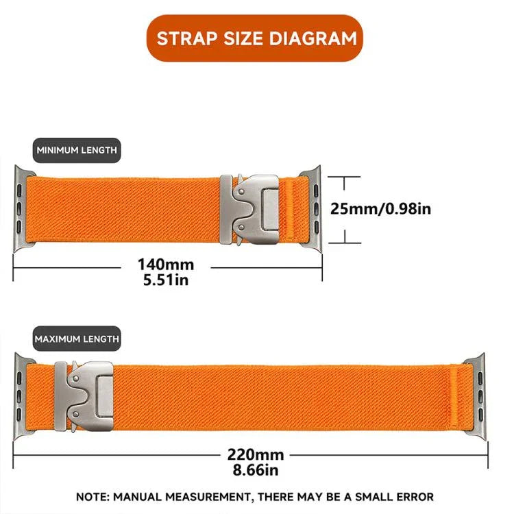 สายรัดนาฬิกาไนลอนยืดหยุ่นแบบหัวเข็มขัดร่มชูชีพ xDfind สำหรับ Apple Watch 42 / 44 / 45 / 46 / 49 มม. สำหรับ Apple Watch 38 / 40 / 41 / S10 42 มม.