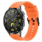 xDfind Silicone Black Buckle Watch Band, 20mm For Amazfit Active 2 / GTS4 Mini, 22mm For Huawei Watch GT5 / GT5 Pro