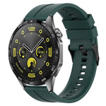 xDfind Silicone Black Buckle Watch Band, 20mm For Amazfit Active 2 / GTS4 Mini, 22mm For Huawei Watch GT5 / GT5 Pro