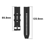 xDfind Silicone Black Buckle Watch Band, 20mm For Amazfit Active 2 / GTS4 Mini, 22mm For Huawei Watch GT5 / GT5 Pro