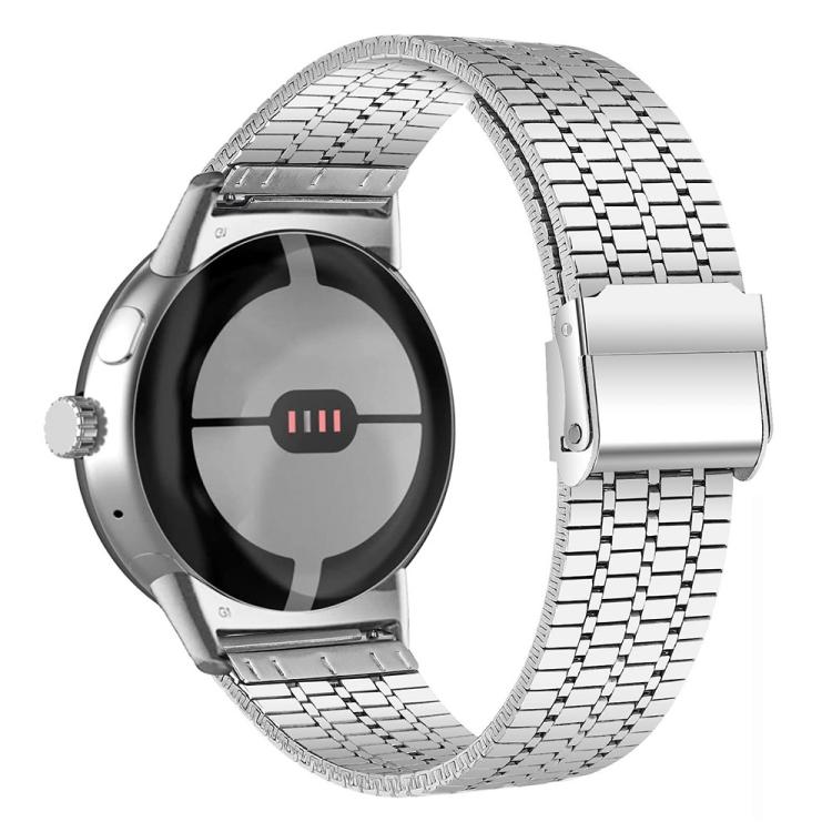 xDfind สายนาฬิกาสแตนเลสสตีลพร้อมหัวเข็มขัดลูกปัดเจ็ดเม็ด สำหรับ Google Pixel Watch 4 / Watch 3 45mm, สำหรับ Google Pixel Watch 4 / 3 / 2 / 1 41mm