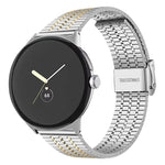 xDfind สายนาฬิกาสแตนเลสสตีลพร้อมหัวเข็มขัดลูกปัดเจ็ดเม็ด สำหรับ Google Pixel Watch 4 / Watch 3 45mm, สำหรับ Google Pixel Watch 4 / 3 / 2 / 1 41mm