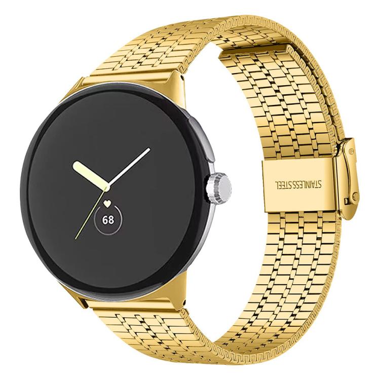 xDfind สายนาฬิกาสแตนเลสสตีลพร้อมหัวเข็มขัดลูกปัดเจ็ดเม็ด สำหรับ Google Pixel Watch 4 / Watch 3 45mm, สำหรับ Google Pixel Watch 4 / 3 / 2 / 1 41mm