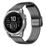xDfind Seven Beads Buckle Stainless Steel Watch Band, For Garmin Fenix 8 / 7X / 6X / 5X 26mm, For Garmin Fenix 8 / 7 / 6 / 5 22mm