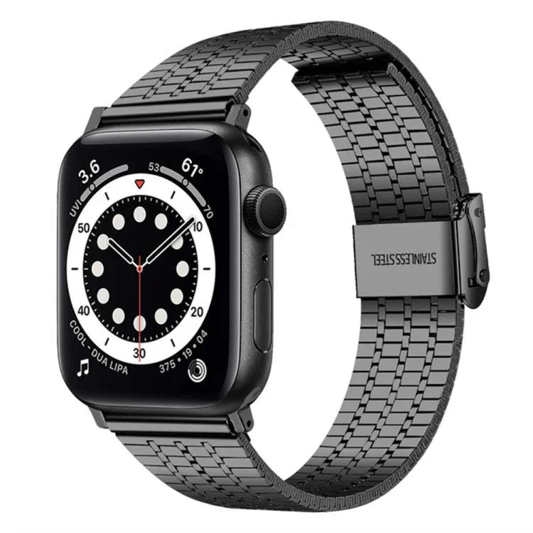 สายรัดนาฬิกาเหล็กกล้าไร้สนิมแบบหัวเข็มขัดลูกปัดเจ็ดเม็ด xDfind สำหรับ Apple Watch 42 / 44 / 45 / 46 / 49 มม. สำหรับ Apple Watch 38 / 40 / 41 / S10 42 มม.
