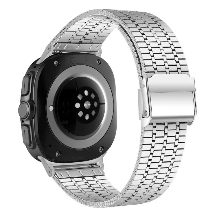 สายรัดนาฬิกาสแตนเลสสตีล xDfind หัวเข็มขัดเม็ดเจ็ด สำหรับ Samsung Galaxy Watch Ultra / Ultra 2025, Samsung Galaxy Watch8 / 8 Classic, Samsung Galaxy Watch 7 / 6 / 5 / FE