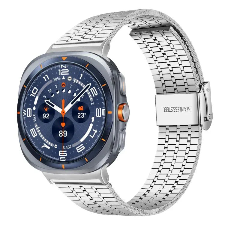 สายรัดนาฬิกาสแตนเลสสตีล xDfind หัวเข็มขัดเม็ดเจ็ด สำหรับ Samsung Galaxy Watch Ultra / Ultra 2025, Samsung Galaxy Watch8 / 8 Classic, Samsung Galaxy Watch 7 / 6 / 5 / FE
