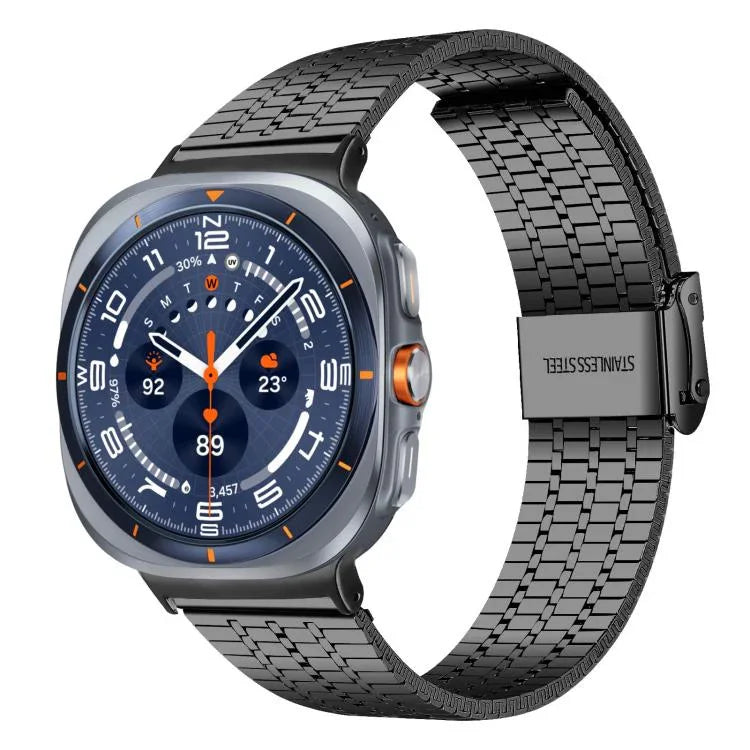 สายรัดนาฬิกาสแตนเลสสตีล xDfind หัวเข็มขัดเม็ดเจ็ด สำหรับ Samsung Galaxy Watch Ultra / Ultra 2025, Samsung Galaxy Watch8 / 8 Classic, Samsung Galaxy Watch 7 / 6 / 5 / FE